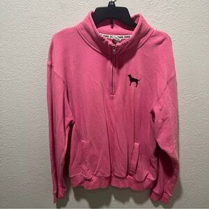 Victoria's Secret Love Pink Quarter Zip Pullover Sweatshirt
